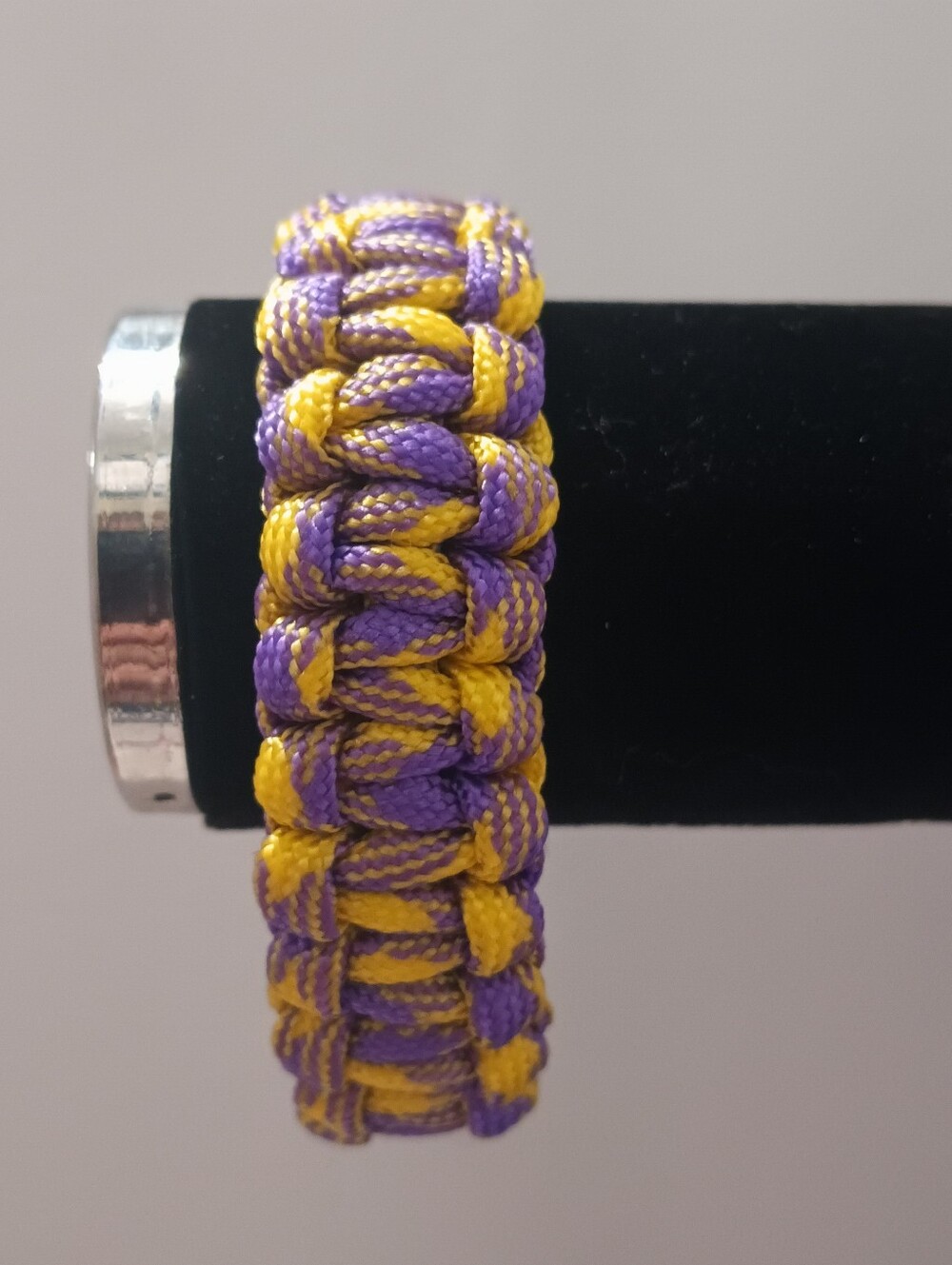 Purple & Yellow Woven Paracord Bracelet - Men’s Accessory